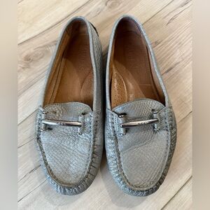 Lauren Ralph Lauren Women’s Caliana Gray Leather Moccasins Size 8B